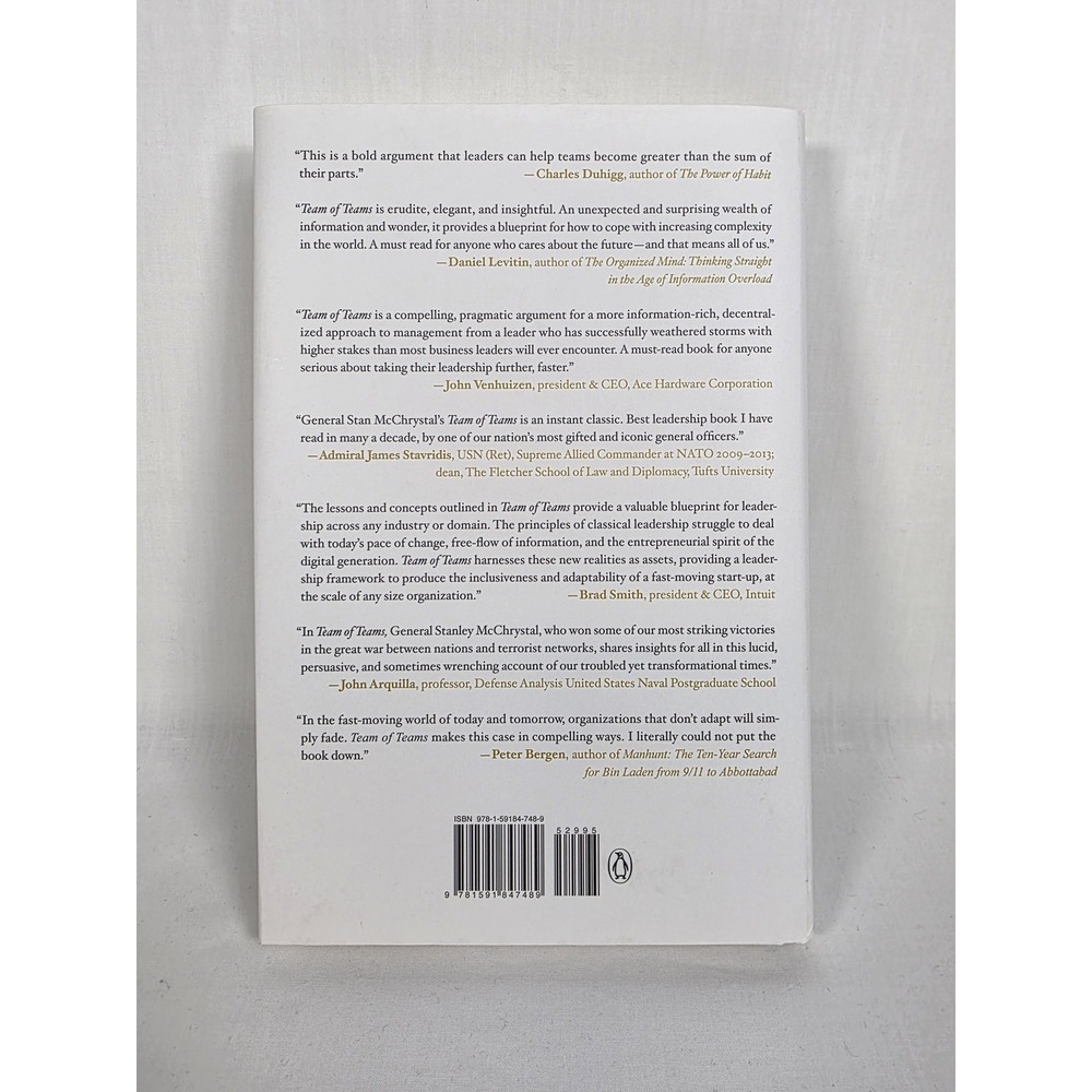 Team of Teams Stanley McChrystal Leadership Strategy Business Hardcover Book - Picture 2 of 9